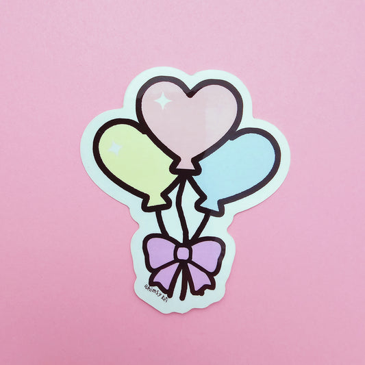Kawaii Balloon Sticker | Kawaii Birthday Sticker | Balloon Decal | Pastel Balloons | Party Kei Sticker | Decora Kei | Cute Balloons