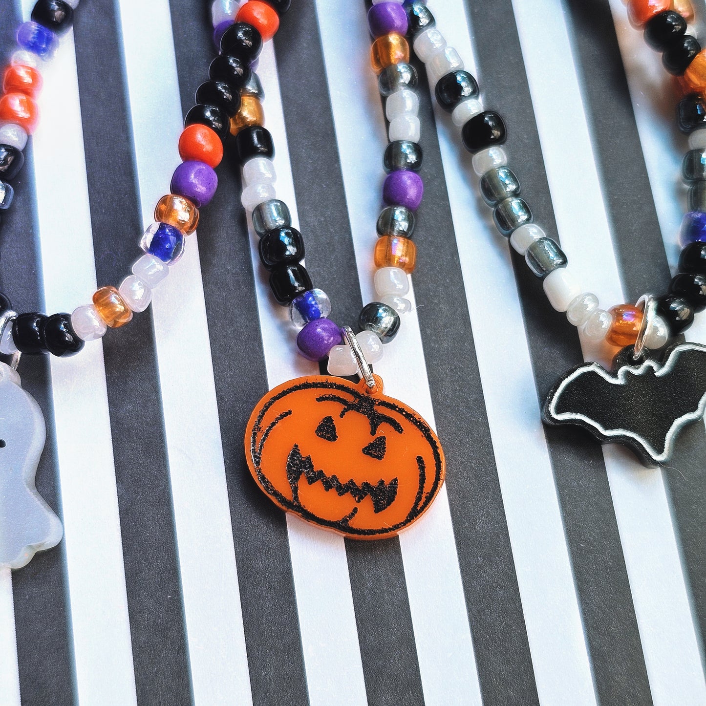 Halloween Kandi Choker | Halloween Choker | Bat Choker | Pumpkin Choker
