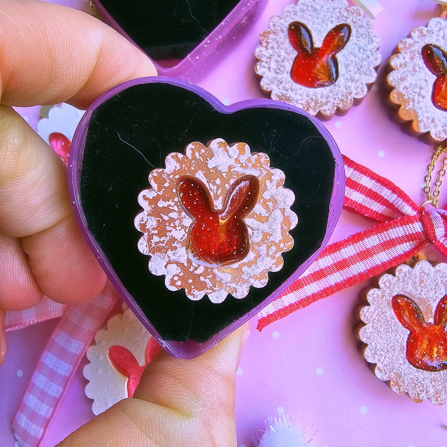 Bunny Cookie Ring | Fake Cookie Ring | Girly Kei | Dolly Kei | Sweet Lolita Ring | Easter Ring | Bunny Ring | Rabbit Ring