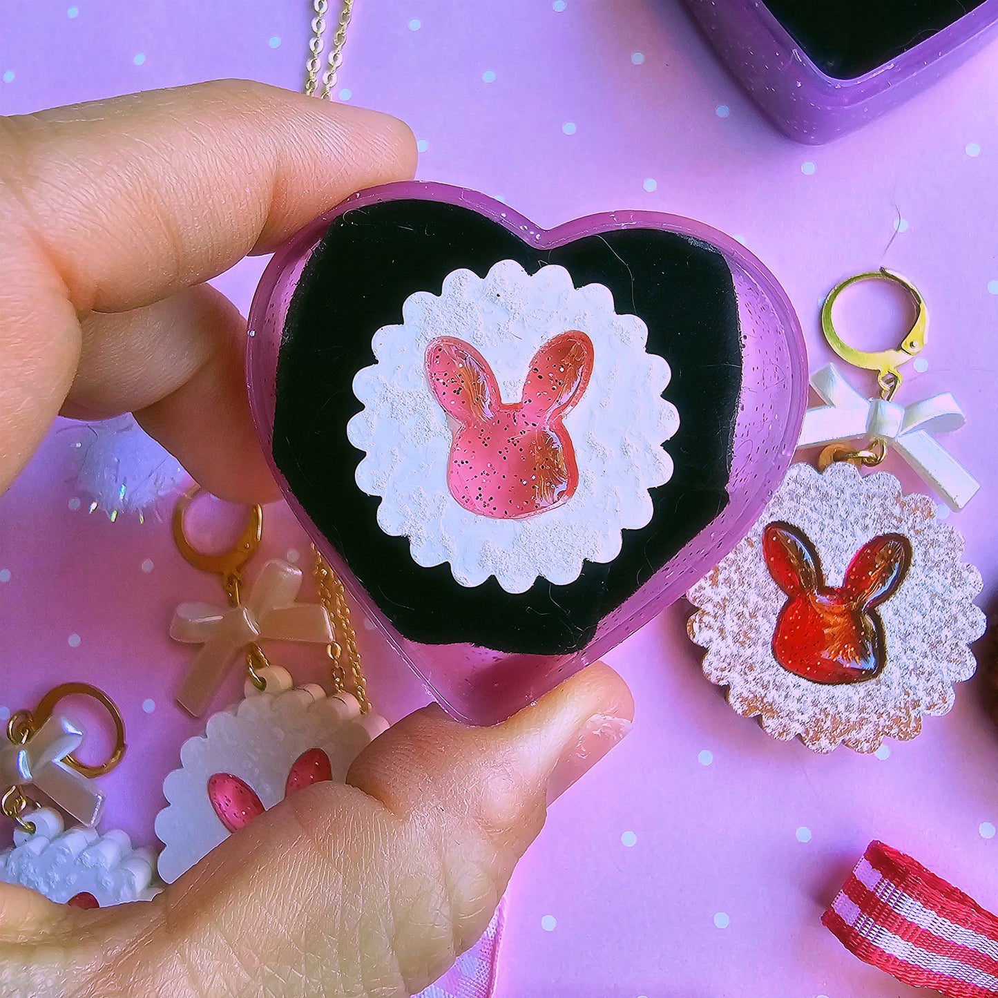 Bunny Cookie Ring | Fake Cookie Ring | Girly Kei | Dolly Kei | Sweet Lolita Ring | Easter Ring | Bunny Ring | Rabbit Ring