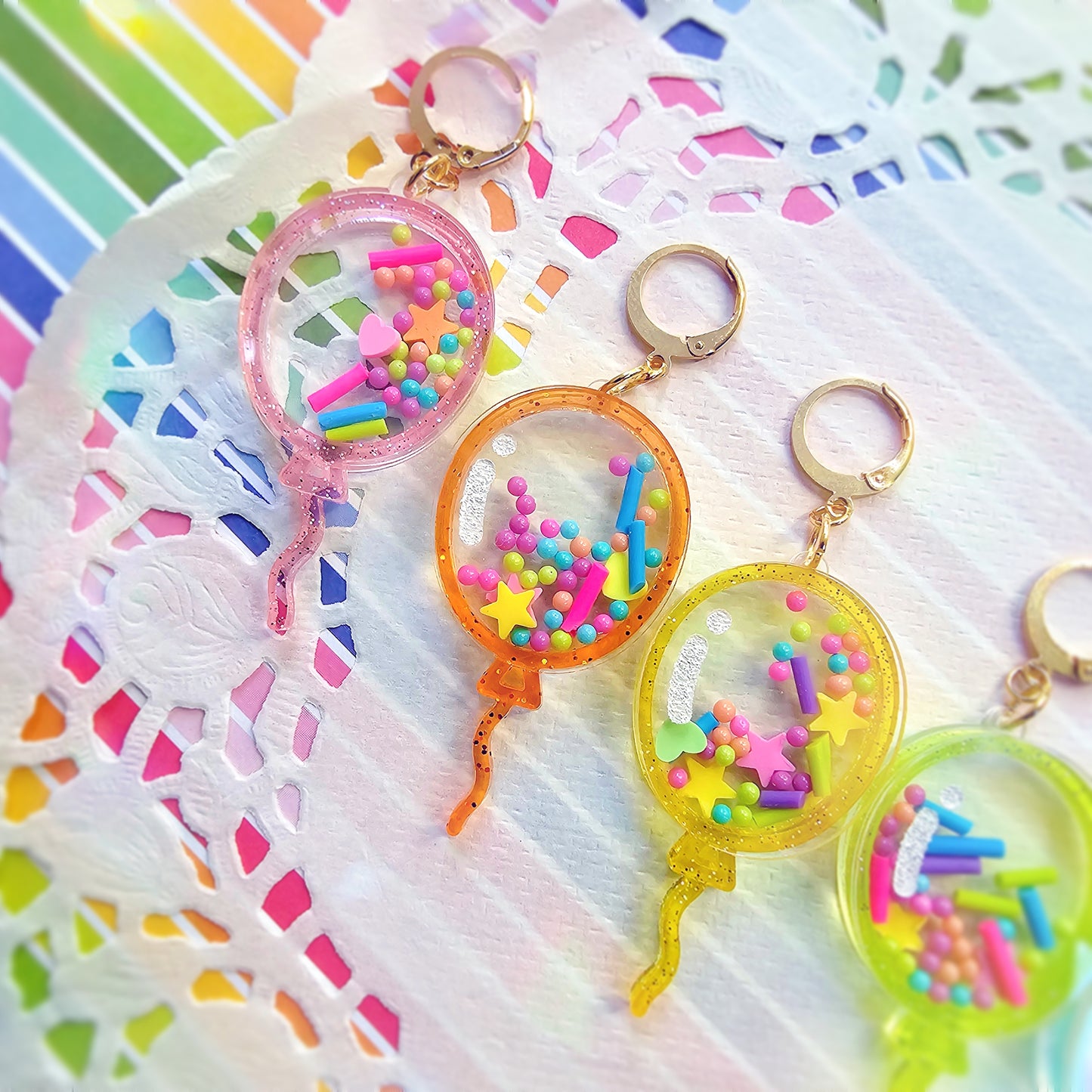 Jelly Balloon Shaker Earring | Glitter Balloon | Birthday Balloon Earrings| Birthday Kei Earrings | Spank Kei | Fairy Kei