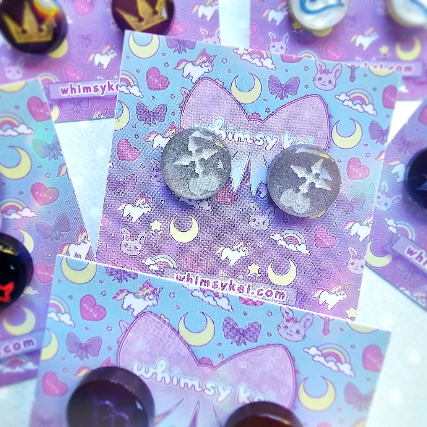 Kingdom Hearts Stud Earring | Video Game Stud Earring | Kingdom Hearts Earring | Heartless Earring