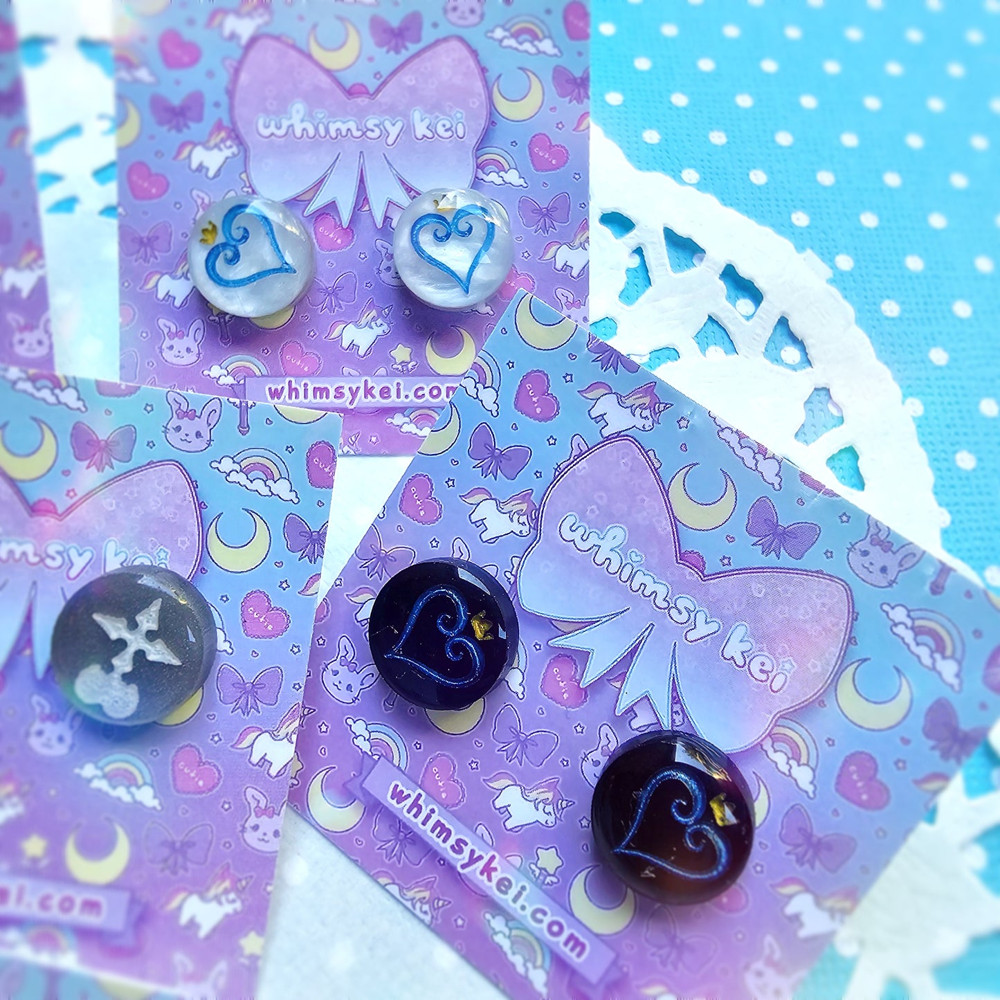Kingdom Hearts Stud Earring | Video Game Stud Earring | Kingdom Hearts Earring | Heartless Earring
