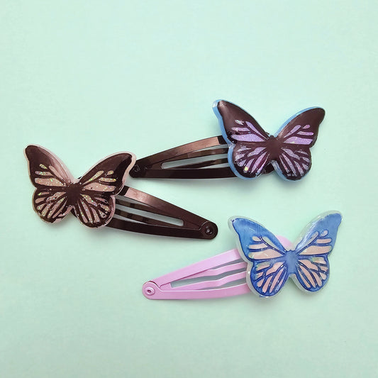 Sparkly Butterfly Barrette | Sparkly Barrette | Spring Clip | Classic Lolita |