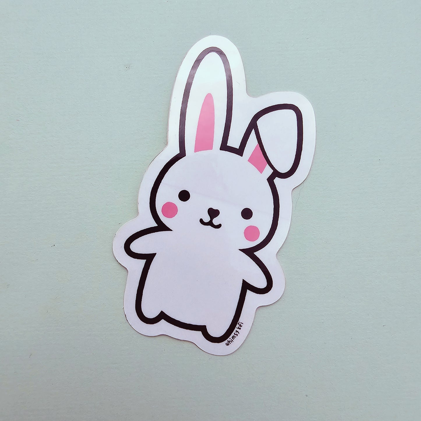 Kawaii Bunny Sticker | Kawaii Easter Sticker | White Rabbit Sticker | Bunny Decal