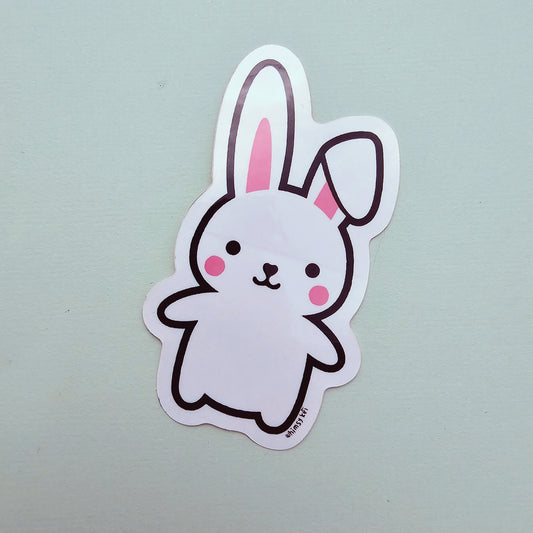 Kawaii Bunny Sticker | Kawaii Easter Sticker | White Rabbit Sticker | Bunny Decal