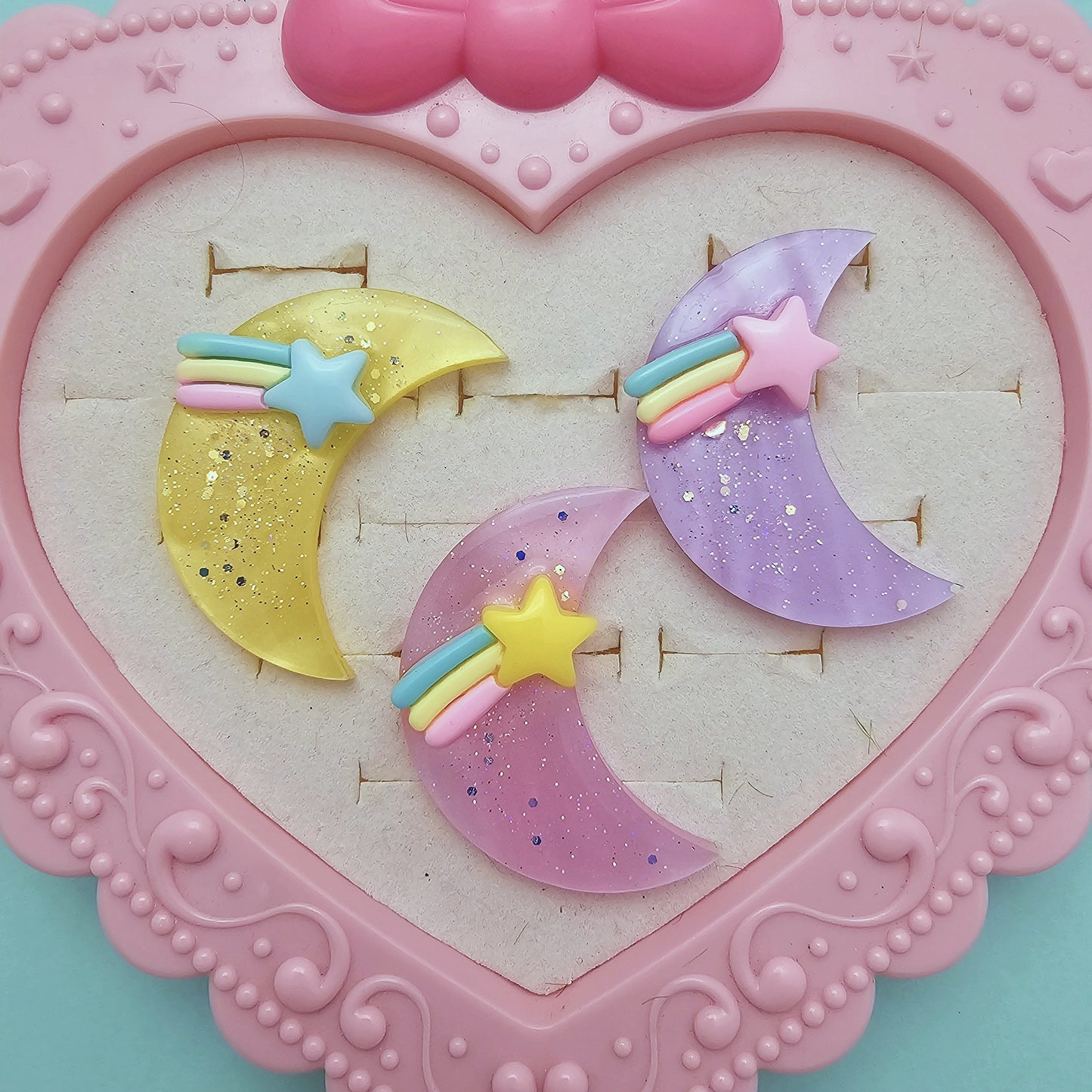 Pastel Moon Brooch | Mahou Kei Pin | Pastel Brooch | Shooting Star Pin