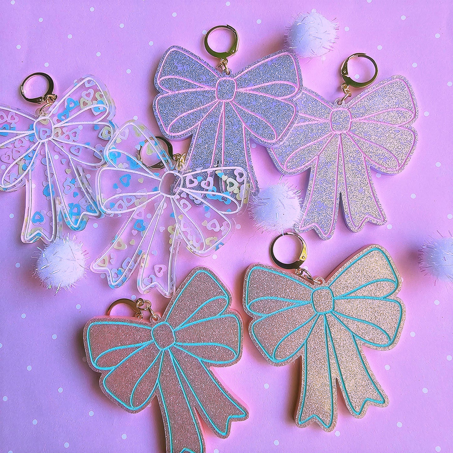 Giant Easter Bow Earrings | Pink Earrings | Lolita Earrings | Statement Earrings | Cottage Core Earrings