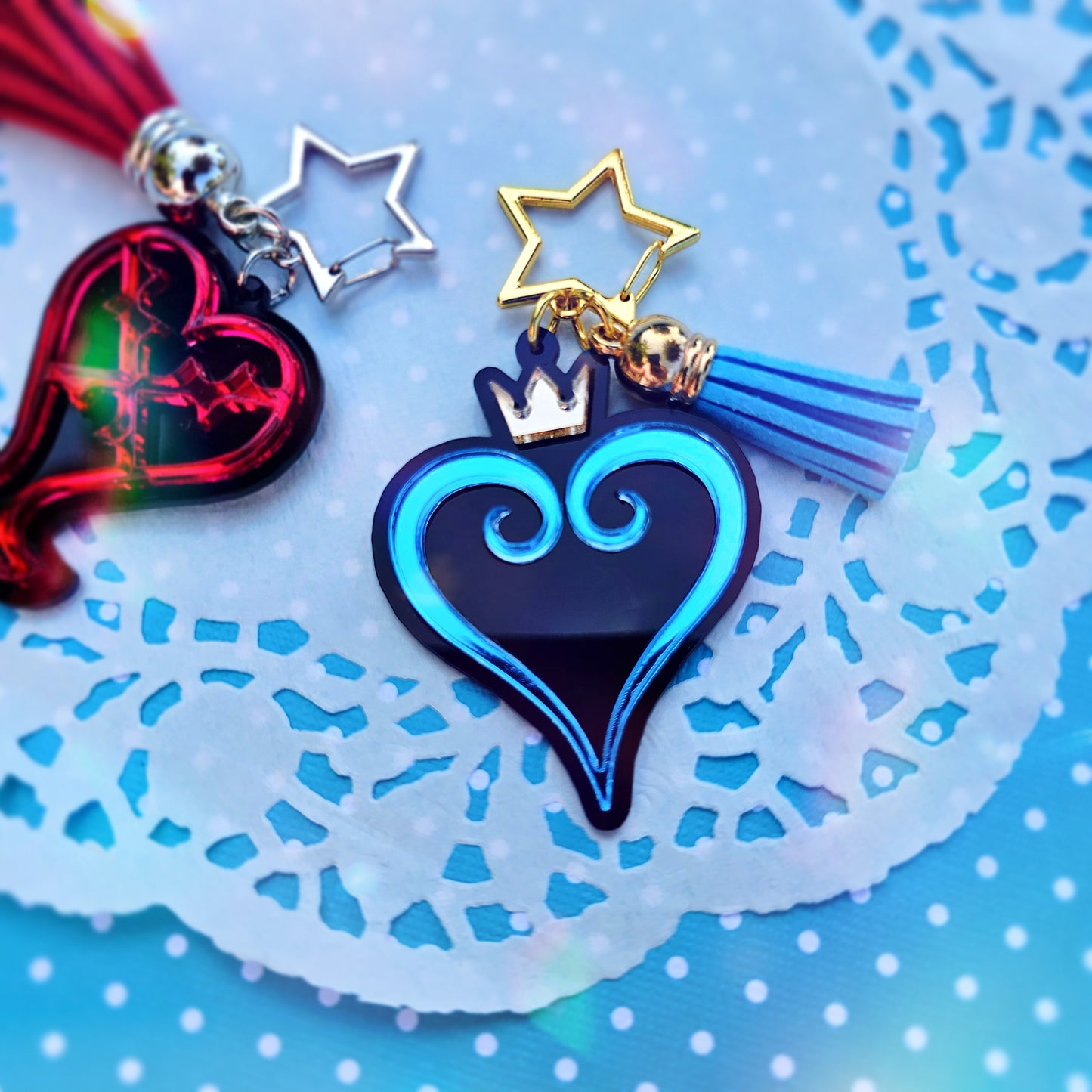 Kingdom Hearts Keychain | Video Game Inspired Keychain | Heartless Keychain | Kingdom Hearts Charm