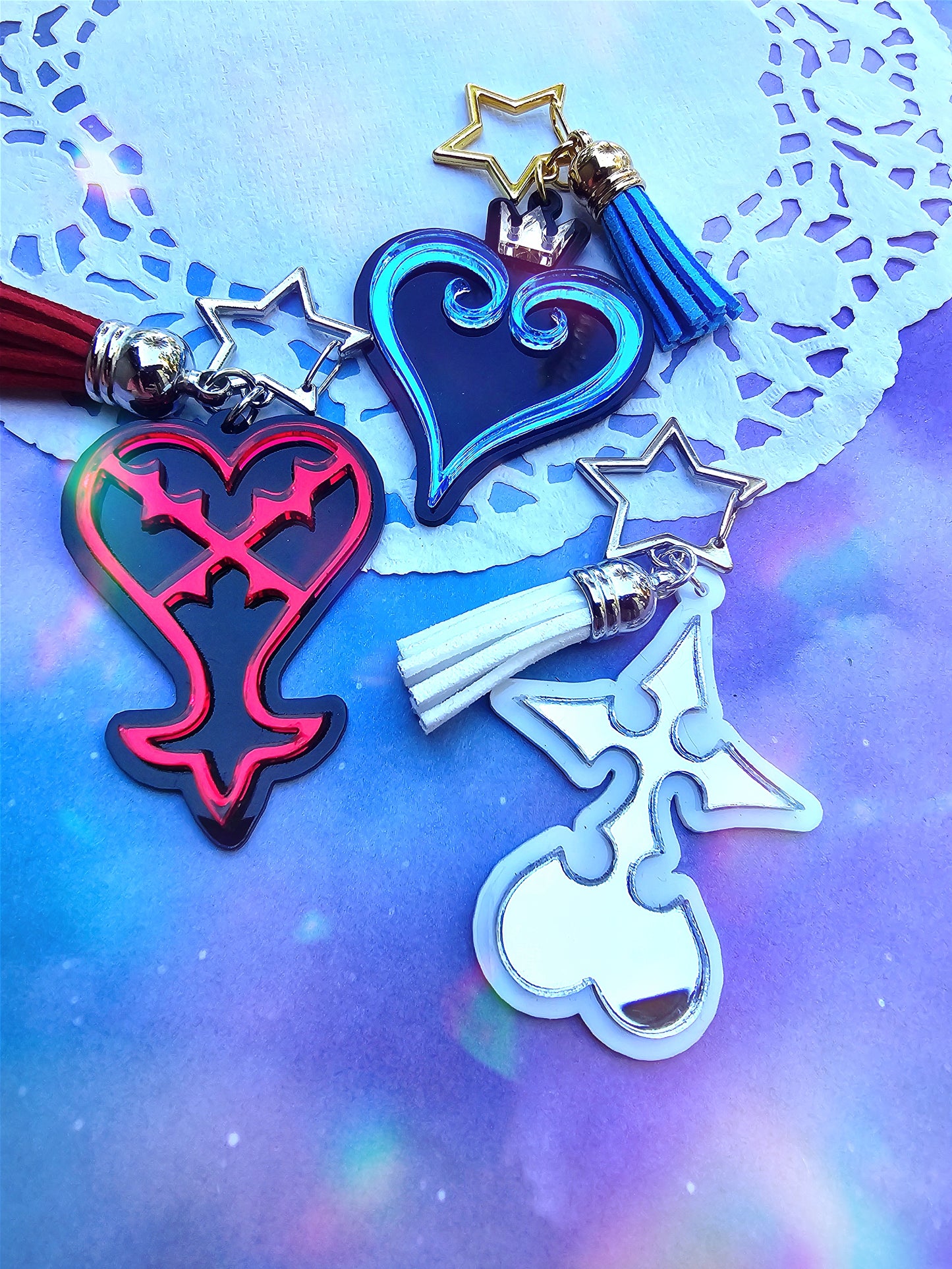 Kingdom Hearts Keychain | Video Game Inspired Keychain | Heartless Keychain | Kingdom Hearts Charm