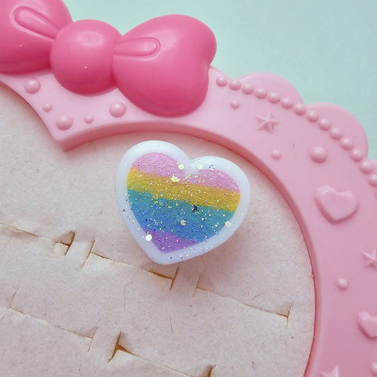 Rainbow Heart Ring | Fairy Kei Ring | Decora Kei | Pastel Heart | Pastel Rainbow