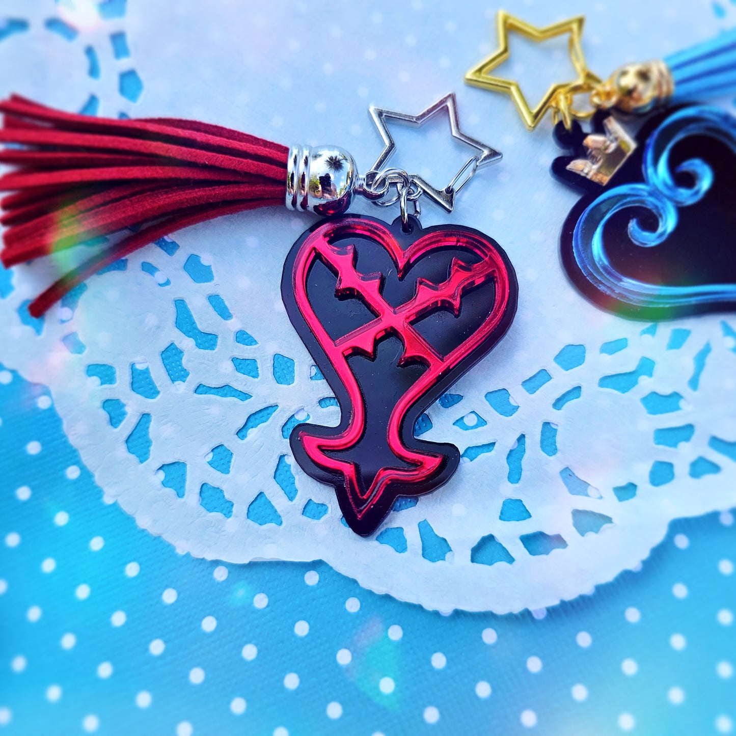 Kingdom Hearts Keychain | Video Game Inspired Keychain | Heartless Keychain | Kingdom Hearts Charm