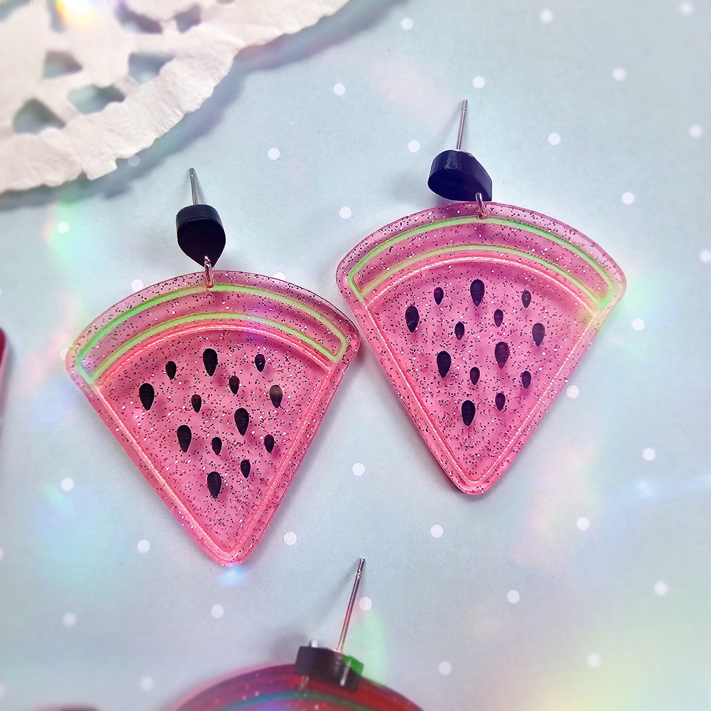 Watermelon Earrings | Fruit Earrings | Pink Watermelon | Red Watermelon | Watermelon Stud
