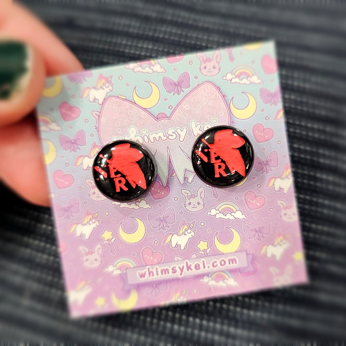 Evangelion Earrings | NERV Earrings | Anime Earrings | Evangelion Stud Earrings | Anime Inspired Earrings