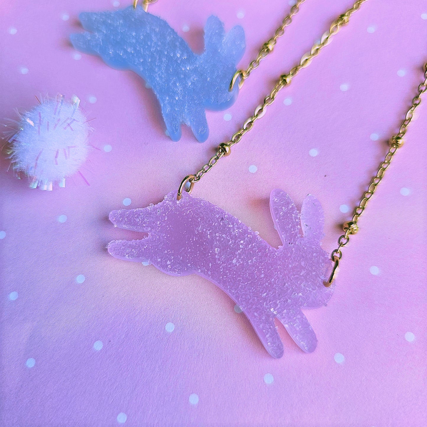 Pastel Bunny Necklace | Fake Candy Necklace | Girly Kei | Dolly Kei | Sweet Lolita Necklace | Easter Necklace | Bunny Necklace| Rabbit Necklace | Fairy Kei Necklace