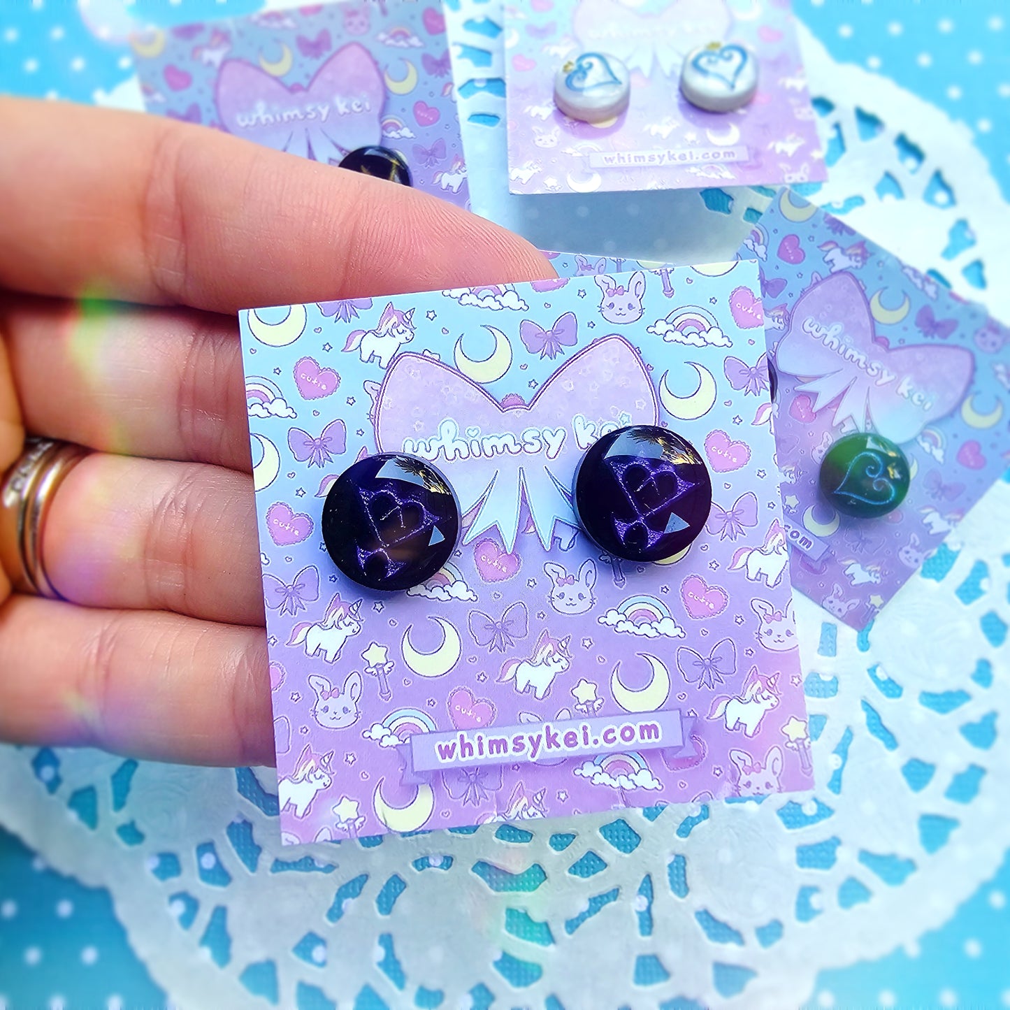 Kingdom Hearts Stud Earring | Video Game Stud Earring | Kingdom Hearts Earring | Heartless Earring
