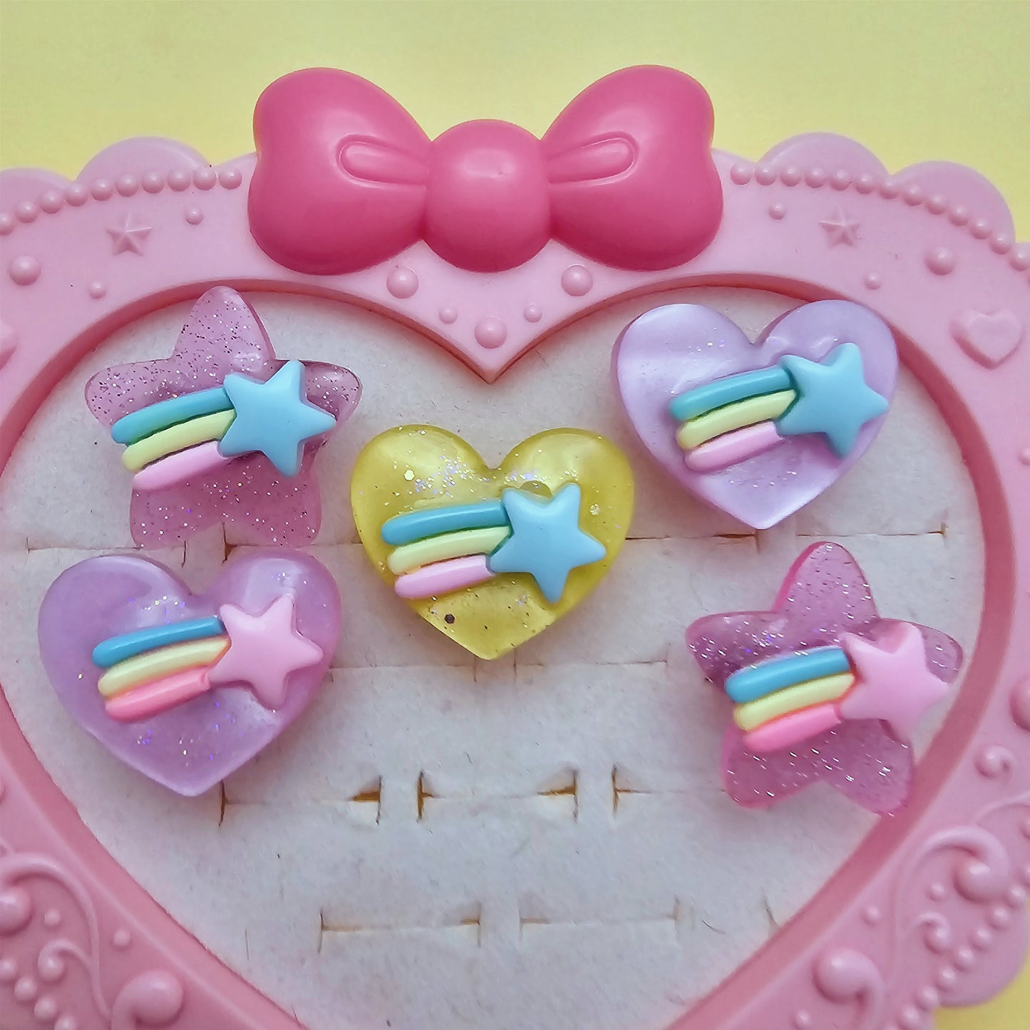 Kawaii Heart Ring | Fairy Kei Ring | Decora Kei Ring | Shooting Star | Star Ring | Cherry Ring