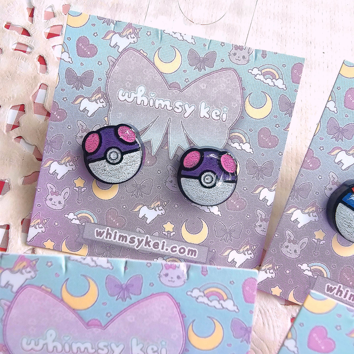 Pokemon Stud Earring | Pokeball Stud Earring | Anime Stud | Pokémon Earring | Pokeball Earring