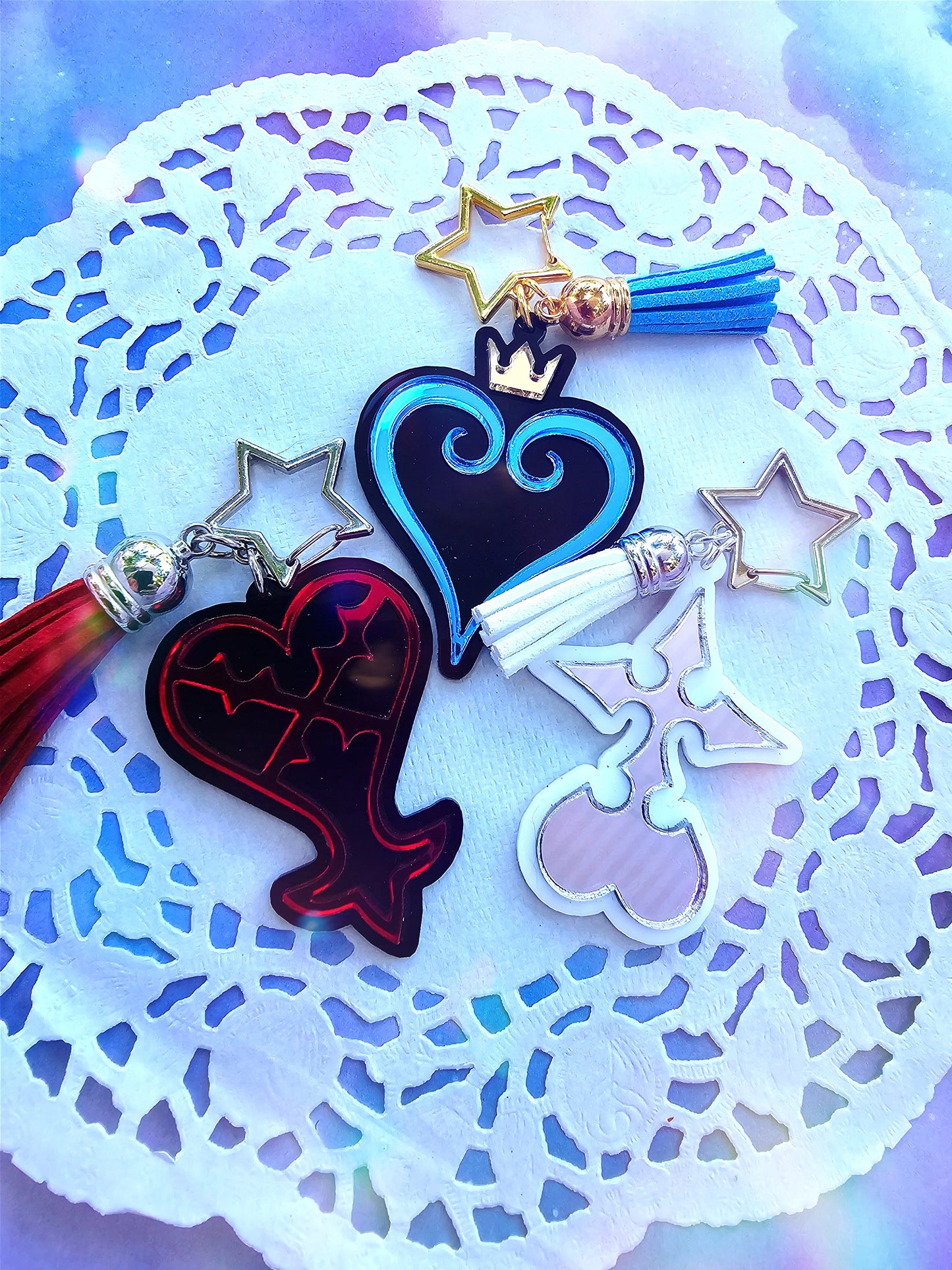 Kingdom Hearts Keychain | Video Game Inspired Keychain | Heartless Keychain | Kingdom Hearts Charm