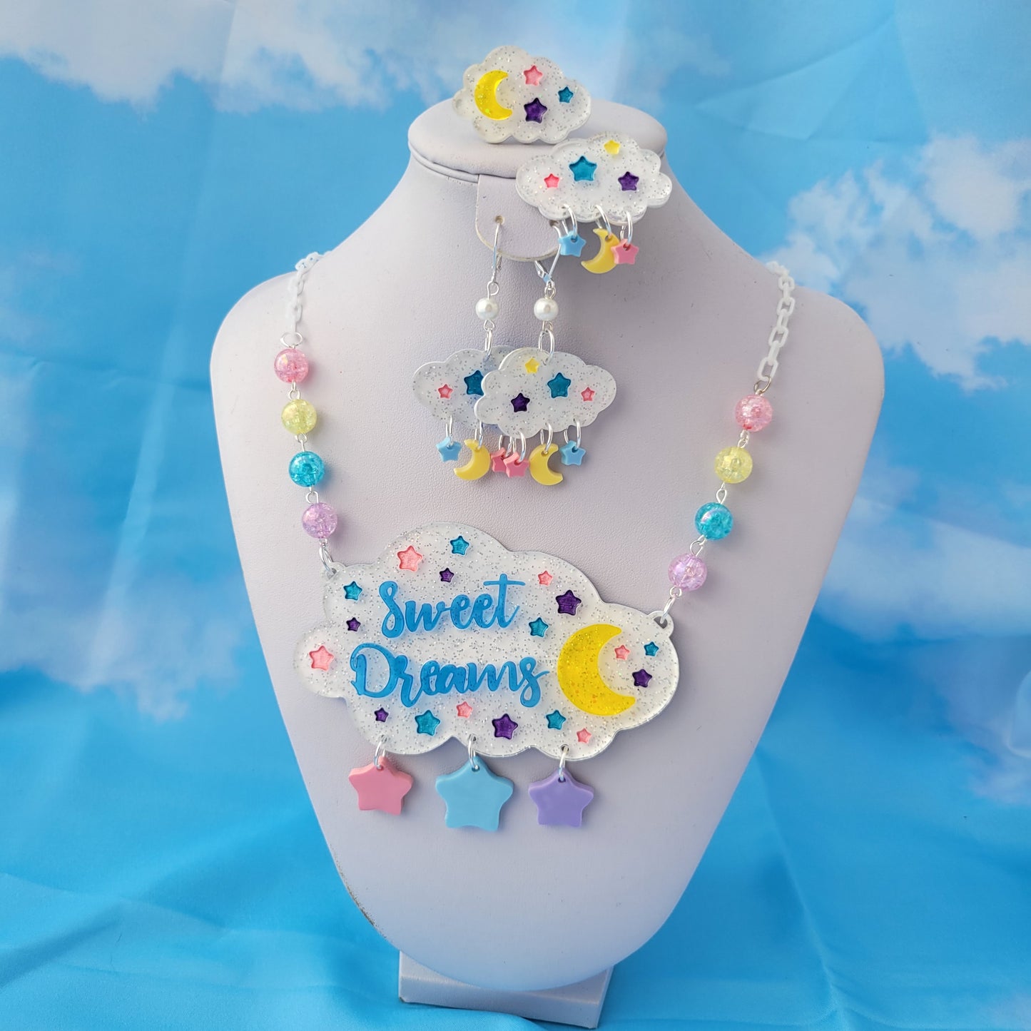 Sweet Dreams Ring | Sparkly Cloud Ring | Pastel Star Ring | Sweet Lolita Ring