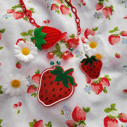 Red Strawberry Ring | Cute Berry Ring | Sweet Lolita Ring | Berry Coord