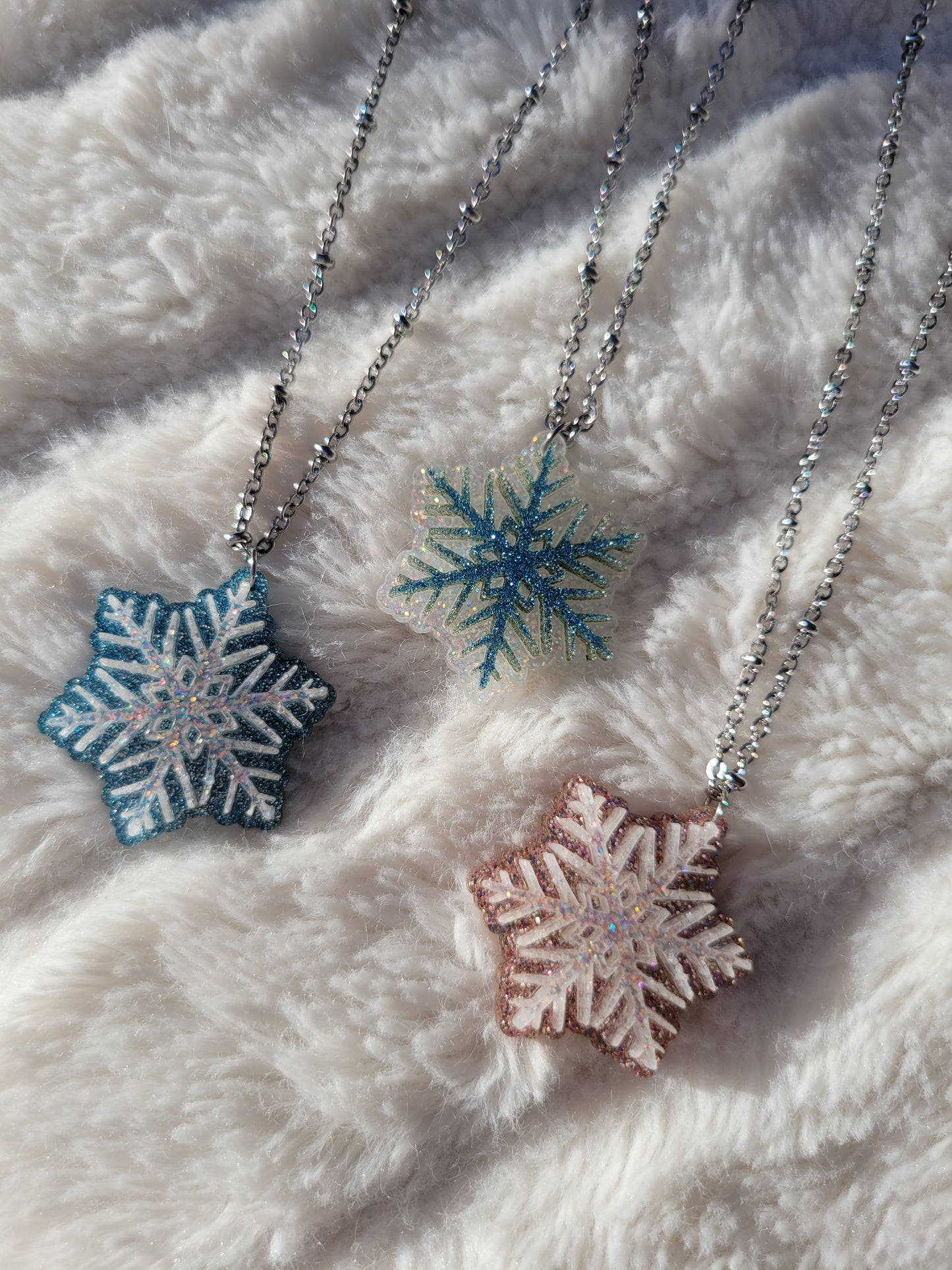 Snowflake Necklace | Winter Necklace | Snow Queen Jewelry | Christmas Jewelry |