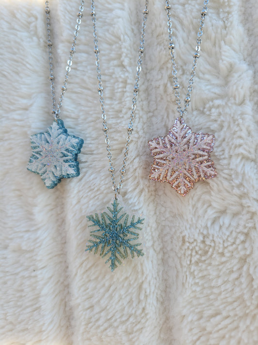 Snowflake Necklace | Winter Necklace | Snow Queen Jewelry | Christmas Jewelry |