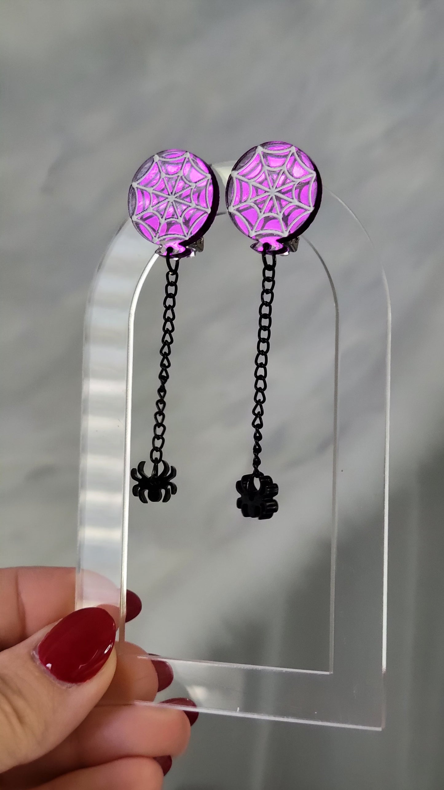 Halloween Balloon Earrings | Halloween Earrings | Spiderweb Earrings | Gothic Halloween | Gothic Earrings