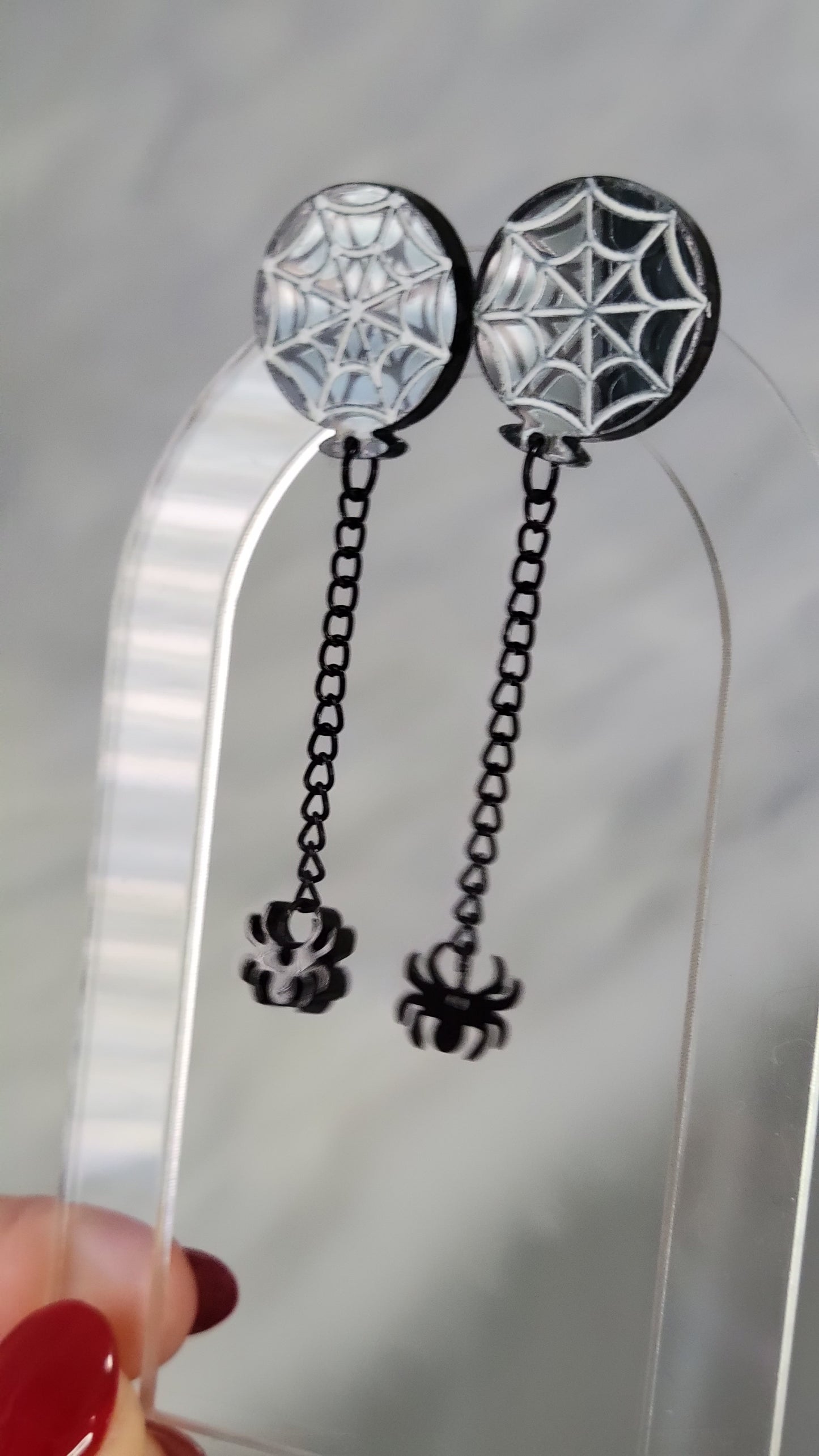 Halloween Balloon Earrings | Halloween Earrings | Spiderweb Earrings | Gothic Halloween | Gothic Earrings
