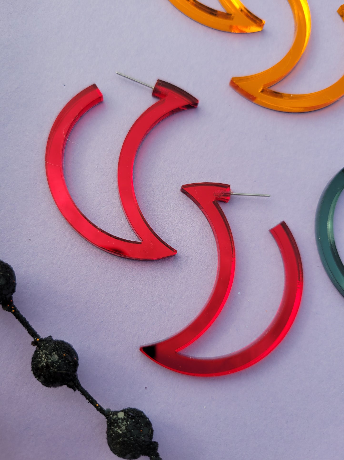 Moon Hoop Earrings | Halloween Earrings | Moon Earrings | Gothic Halloween | Gothic Earrings