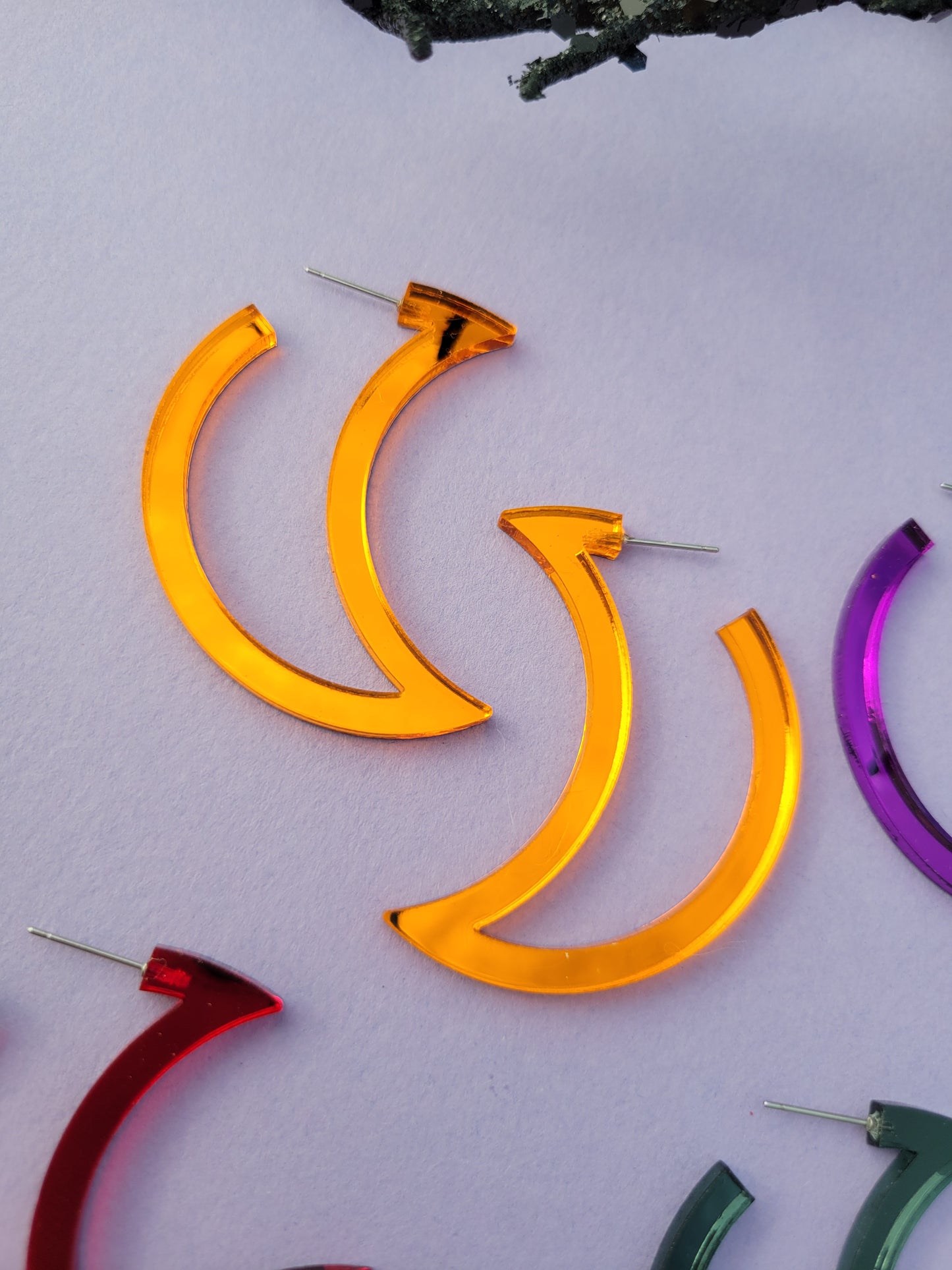 Moon Hoop Earrings | Halloween Earrings | Moon Earrings | Gothic Halloween | Gothic Earrings