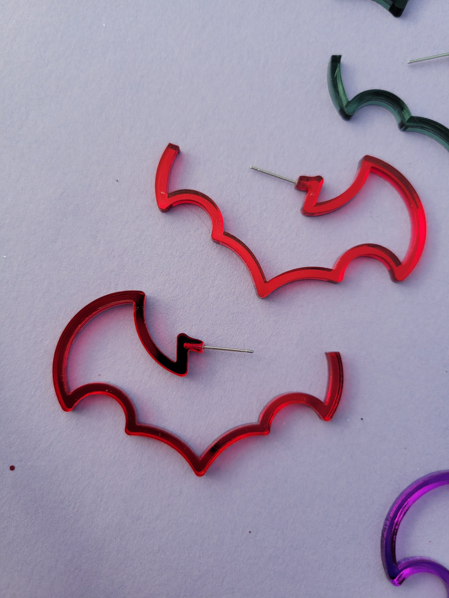 Bat Hoop Earrings | Halloween Earrings | Bat Earrings | Gothic Halloween | Gothic Earrings