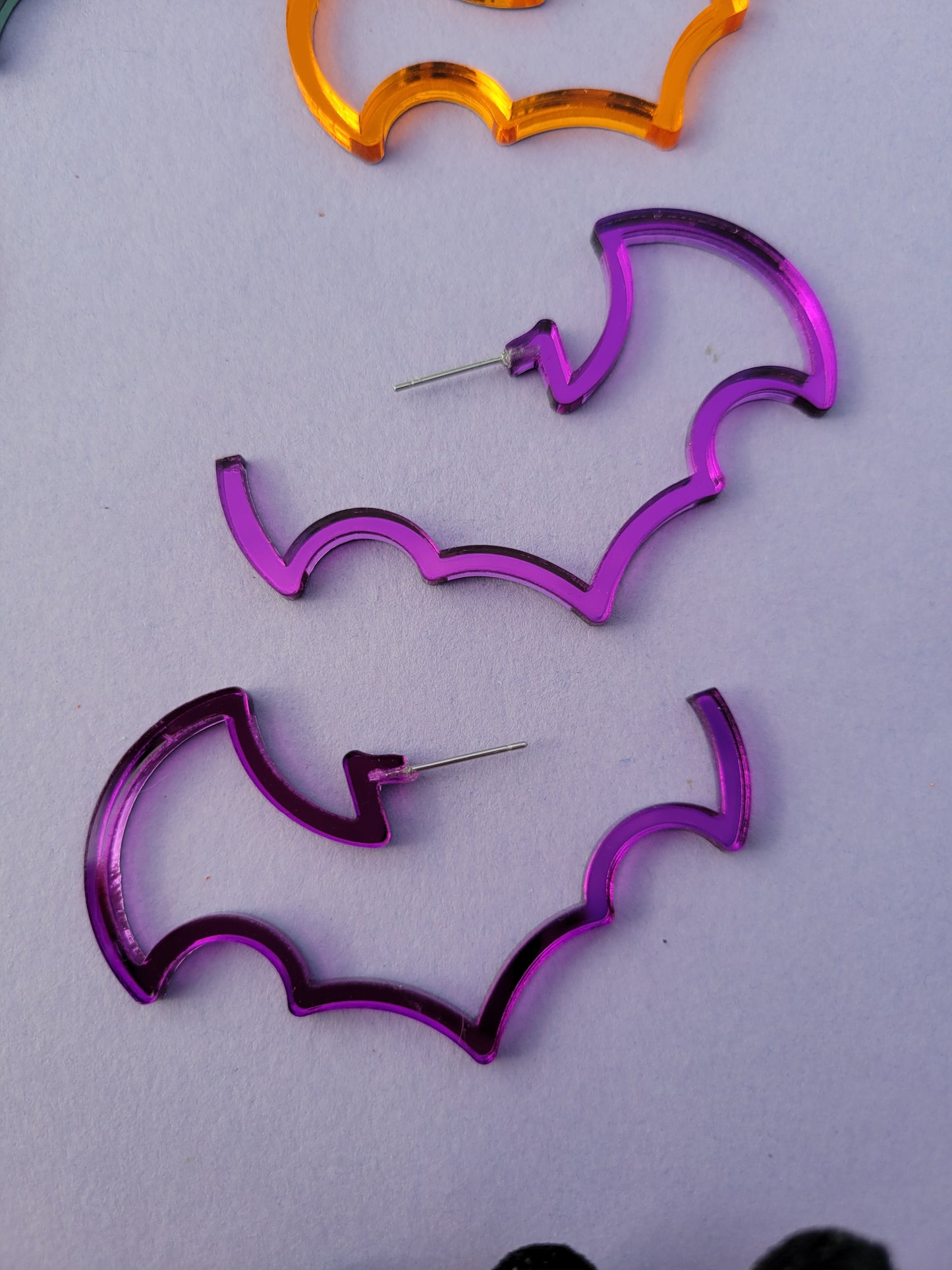 Bat Hoop Earrings | Halloween Earrings | Bat Earrings | Gothic Halloween | Gothic Earrings