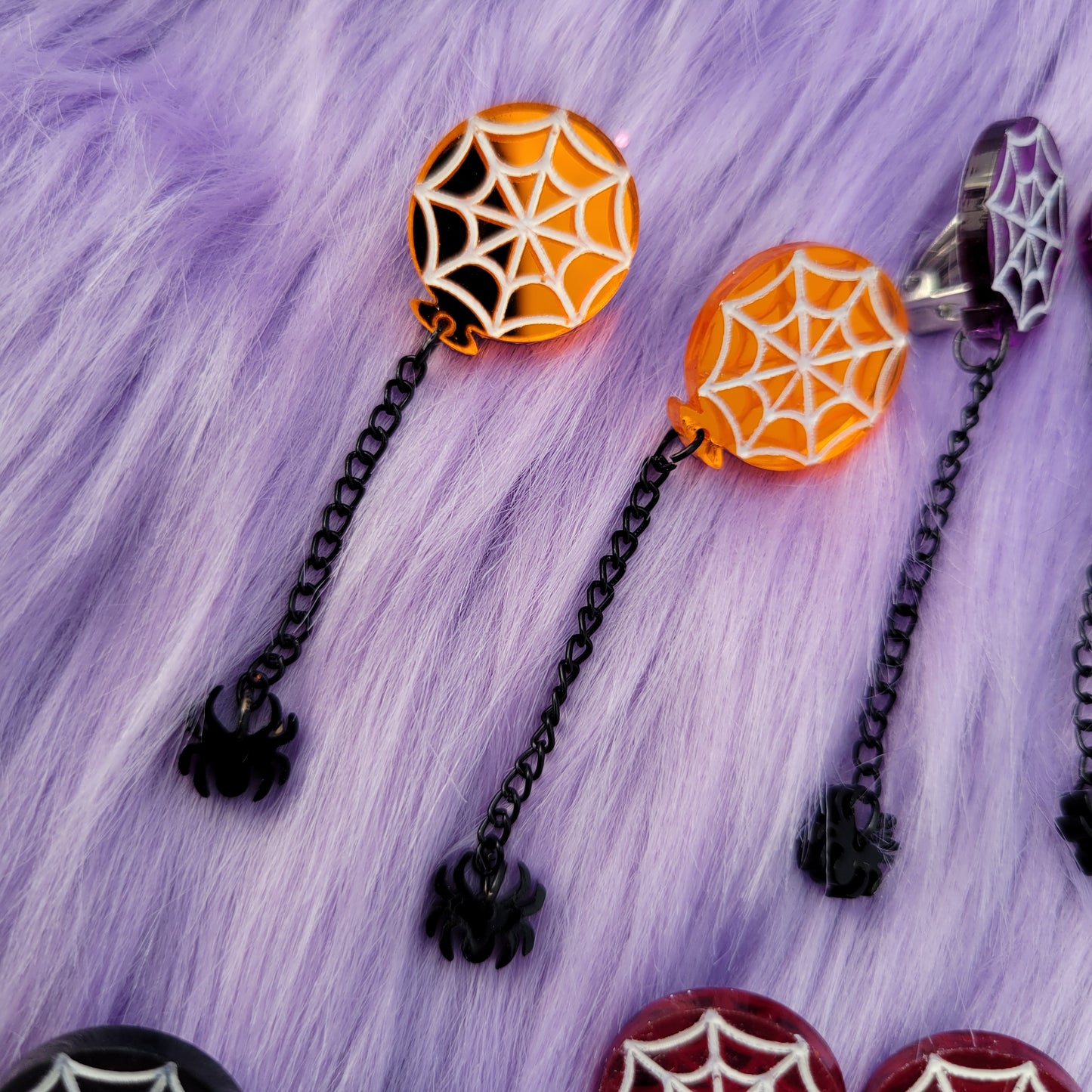 Halloween Balloon Earrings | Halloween Earrings | Spiderweb Earrings | Gothic Halloween | Gothic Earrings