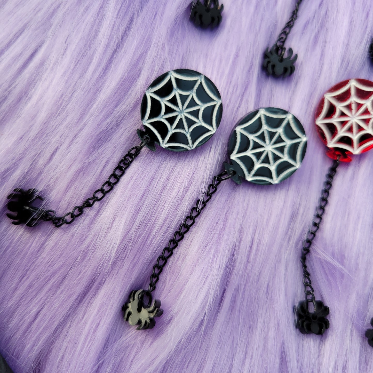 Halloween Balloon Earrings | Halloween Earrings | Spiderweb Earrings | Gothic Halloween | Gothic Earrings