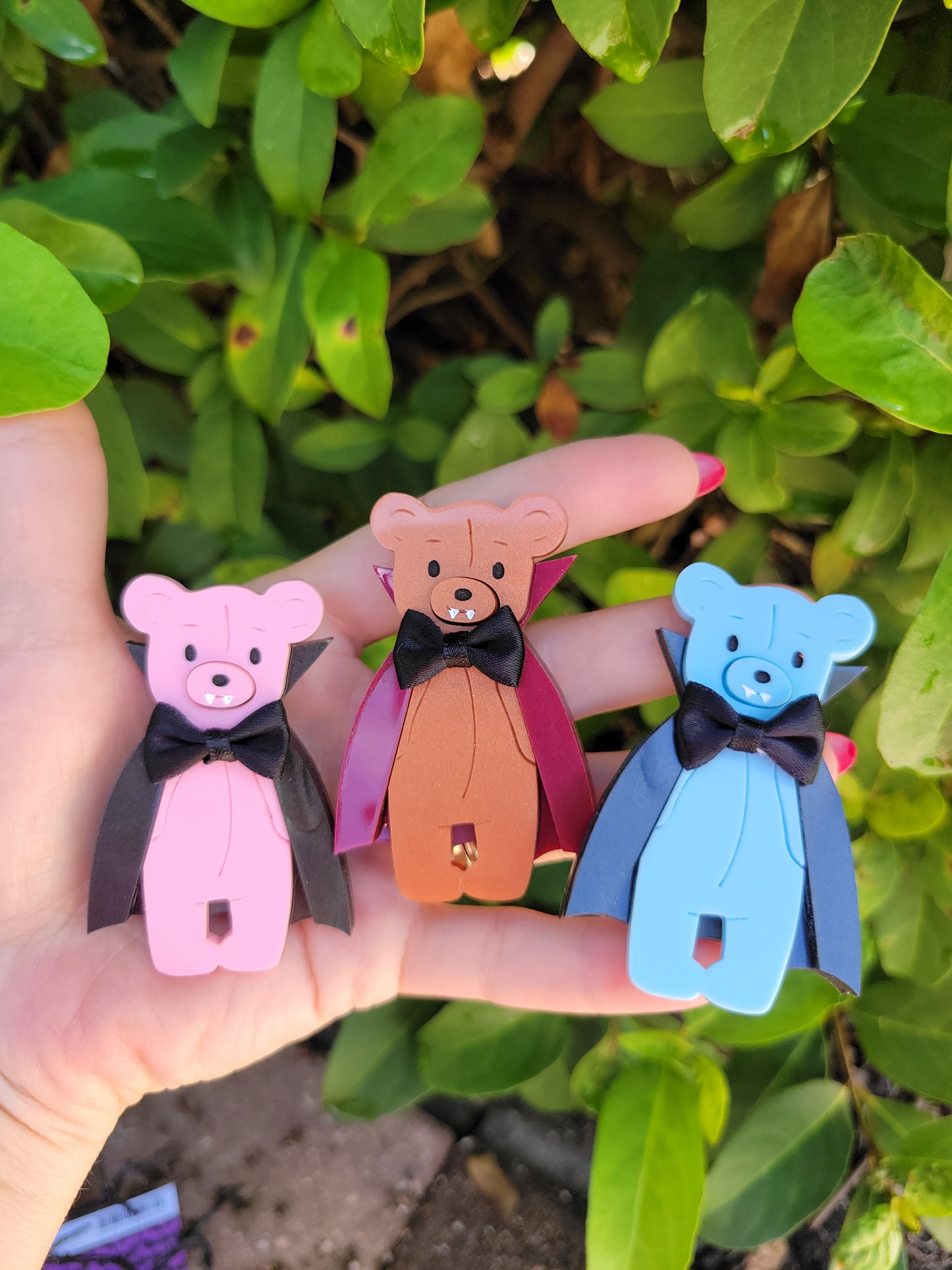 Vampire Bear Pin | Halloween Bear | Halloween Brooch | Gothic Lolita Pin