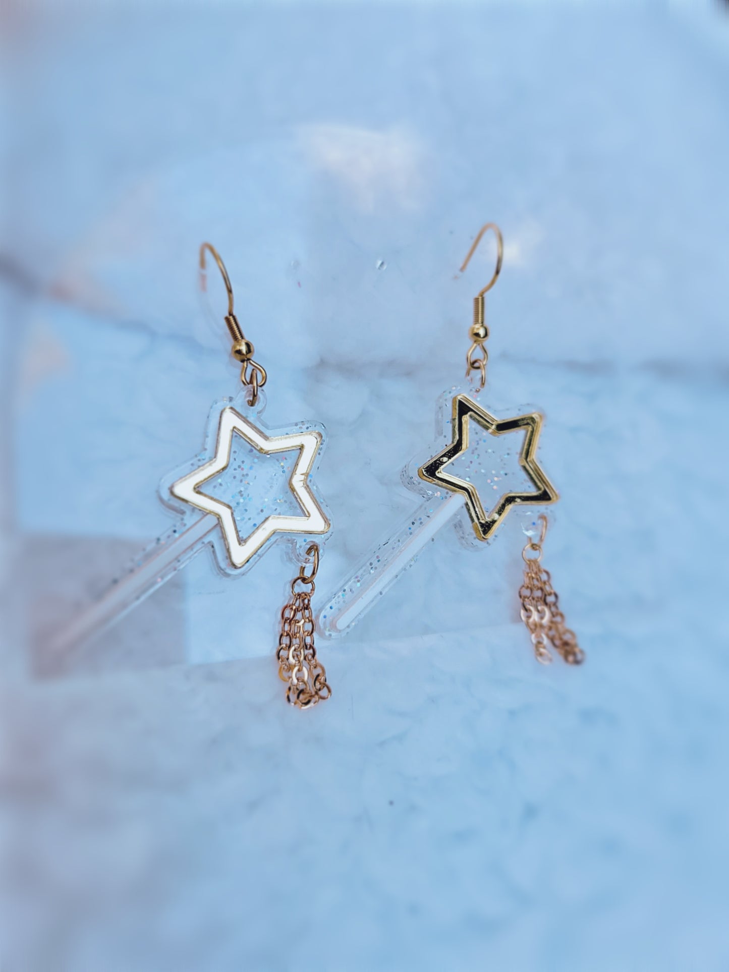 Magic Wand Earrings | Magical Girl Earrings | Sparkly Wand | Mahou Kei Earrings