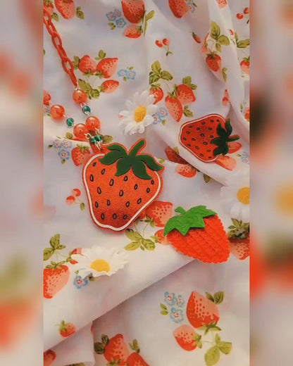 Red Strawberry Ring | Cute Berry Ring | Sweet Lolita Ring | Berry Coord