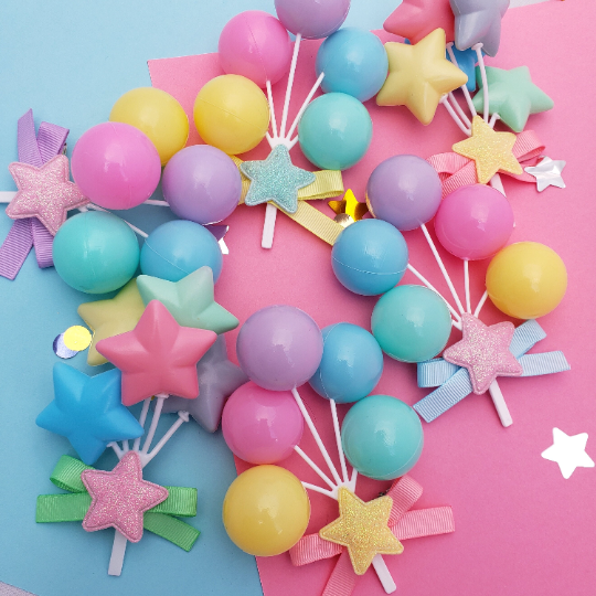 Pastel Balloon Hair Clip | Birthday Balloon Clip | Birthday Kei Hair | Spank Kei Clip | Fairy Kei
