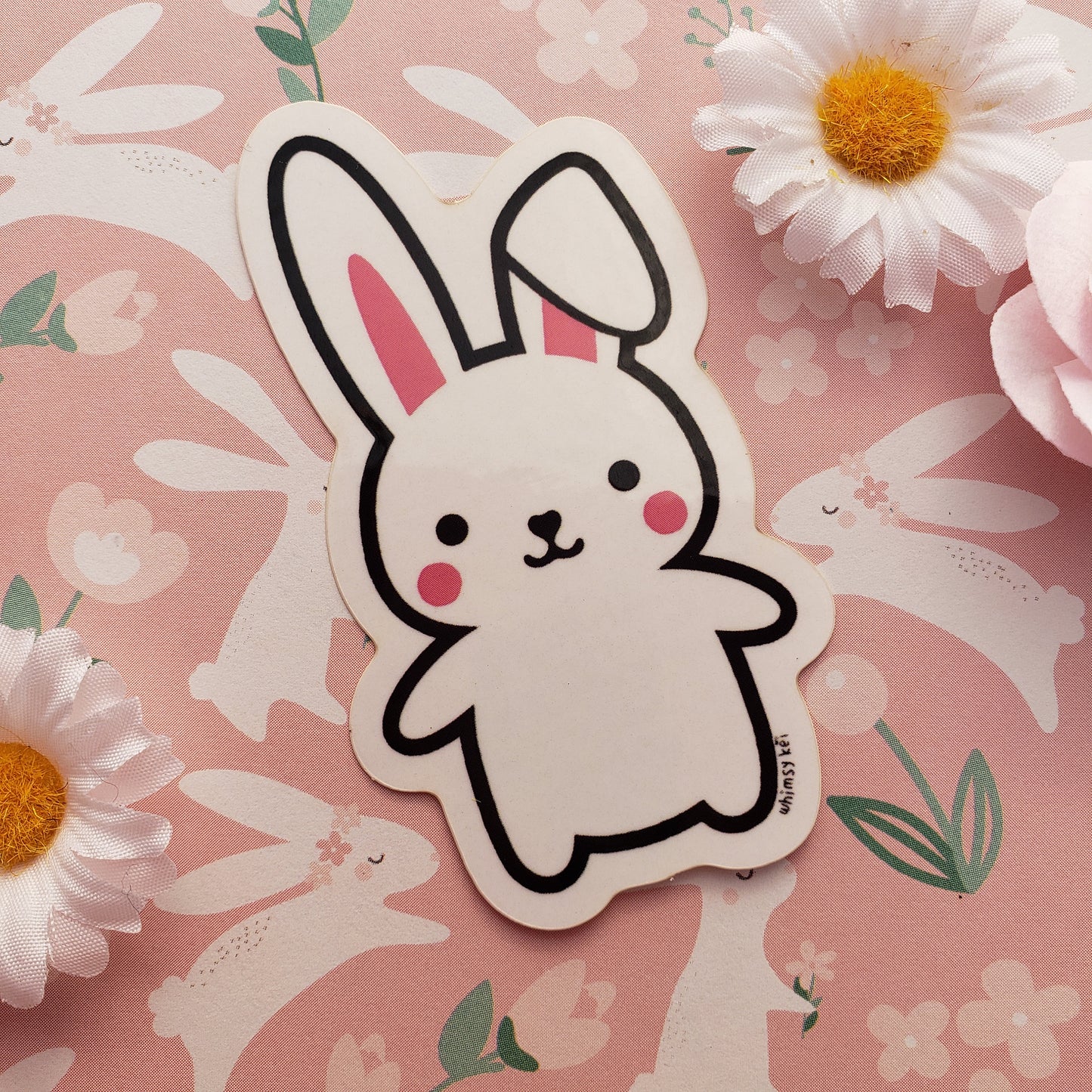 Kawaii Bunny Sticker | Kawaii Easter Sticker | White Rabbit Sticker | Bunny Decal