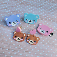 Kawaii Bear Earrings | Pastel Bear | Kawaii Earrings | Bear Studs | Teddy Bear