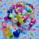 Rainbow Kandi Bracelets | Chunky Pastel Bracelets | Kidcore Bracelets
