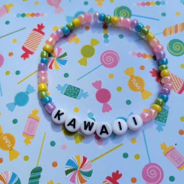 Pastel Kandi Bracelet Set, Kawaii Bracelets, Glow in The Dark Key Bracelet,  Heart Star Rave Bracelets, Edc - Yahoo Shopping
