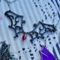 Ornate Bat Necklace | Filigree Bat | Halloween Necklace | Gothic Necklace | Goth Necklace
