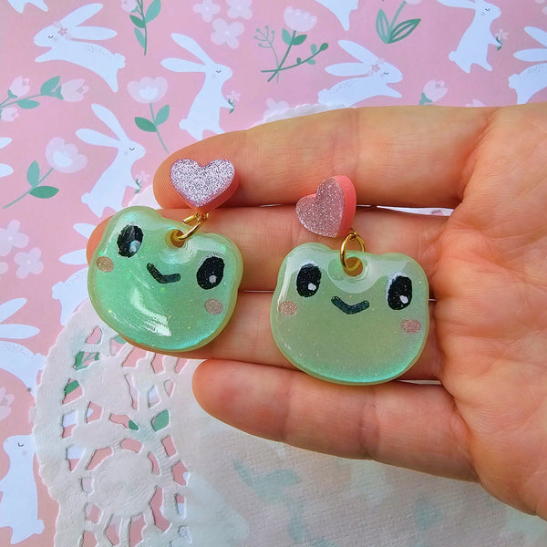 Pastel Frog Earrings | Kawaii Earrings | Cute Earrings | Frog Stud