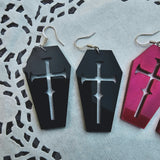 Gothic Coffin Earrings | Halloween Earrings | Gothic Earrings