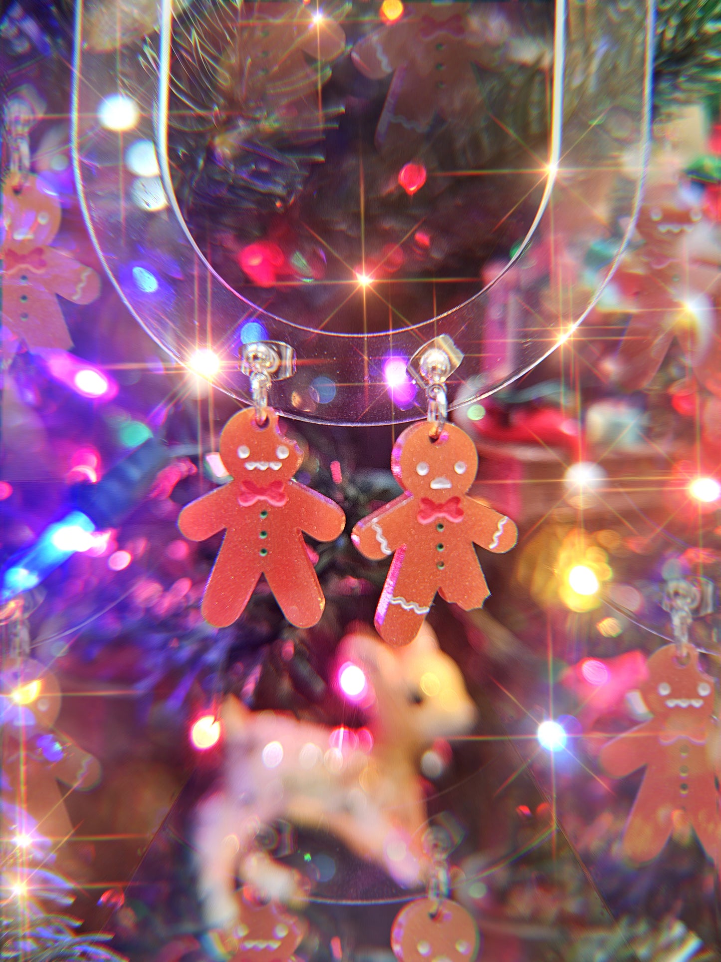 Gingerbread Men Earrings | Gingerbread Earrings | Fake Cookie Earrings | Christmas Earrings | Sweet Lolita Earrings | Sweets Earrings | Christmas Jewelry