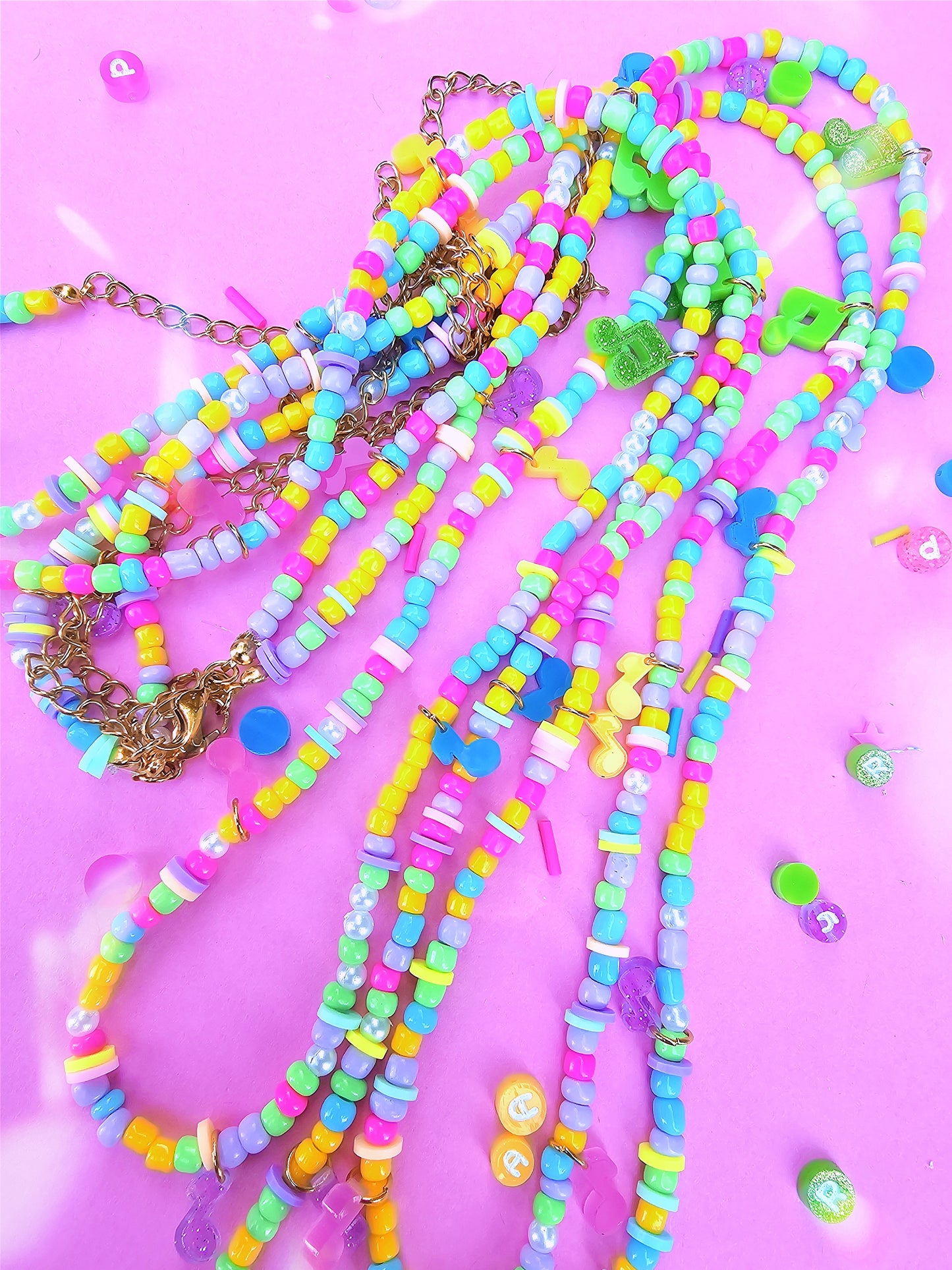 Rainbow "PARTY" Belly Chain | Rainbow Kandi Belt | Decora Kei | Spank Kei | Fairy Kei | Musical