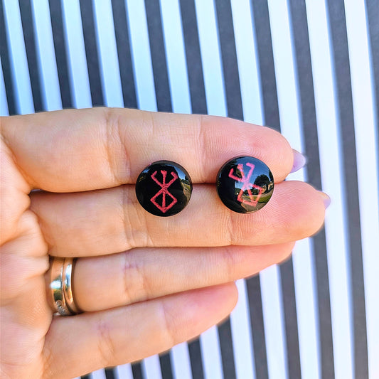 Berserk Stud Earrings | Anime Earrings | Brand of Sacrifice Earrings | Berserk Earrings