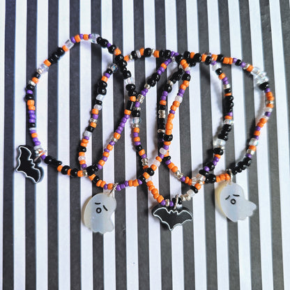 Halloween Kandi Bracelet | Halloween Bracelet | Bat Bracelet | Pumpkin Bracelet